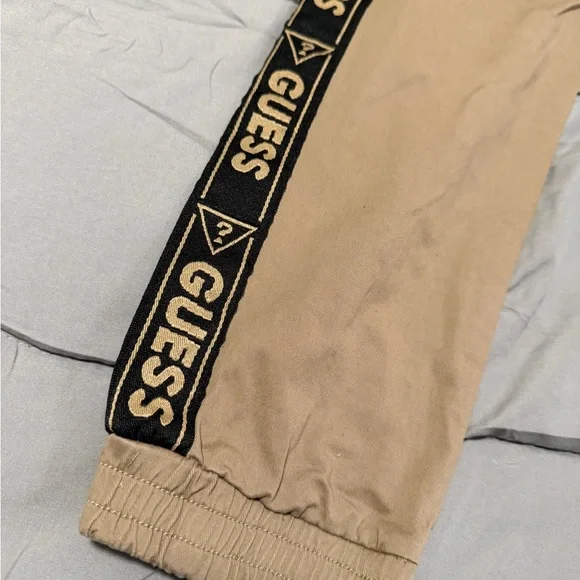 GUESS Beige Joggers with Logo Stripes - Picture 3 of 4